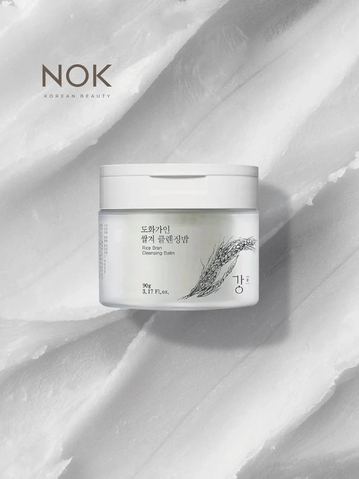 Rice Bran Cleansing Balm by House of Dohwa – Formulated with Oryza Sativa (Rice Bran) Oil, Tocopherol, and botanical extracts to deeply cleanse, hydrate, and balance skin. K-beauty meets clean formulation