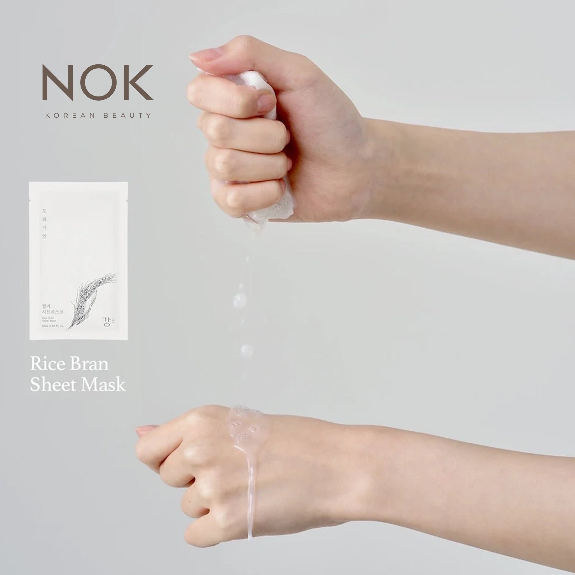 Flatlay of House of Dohwa sheet masks – rice-based essence masks for skin brightening