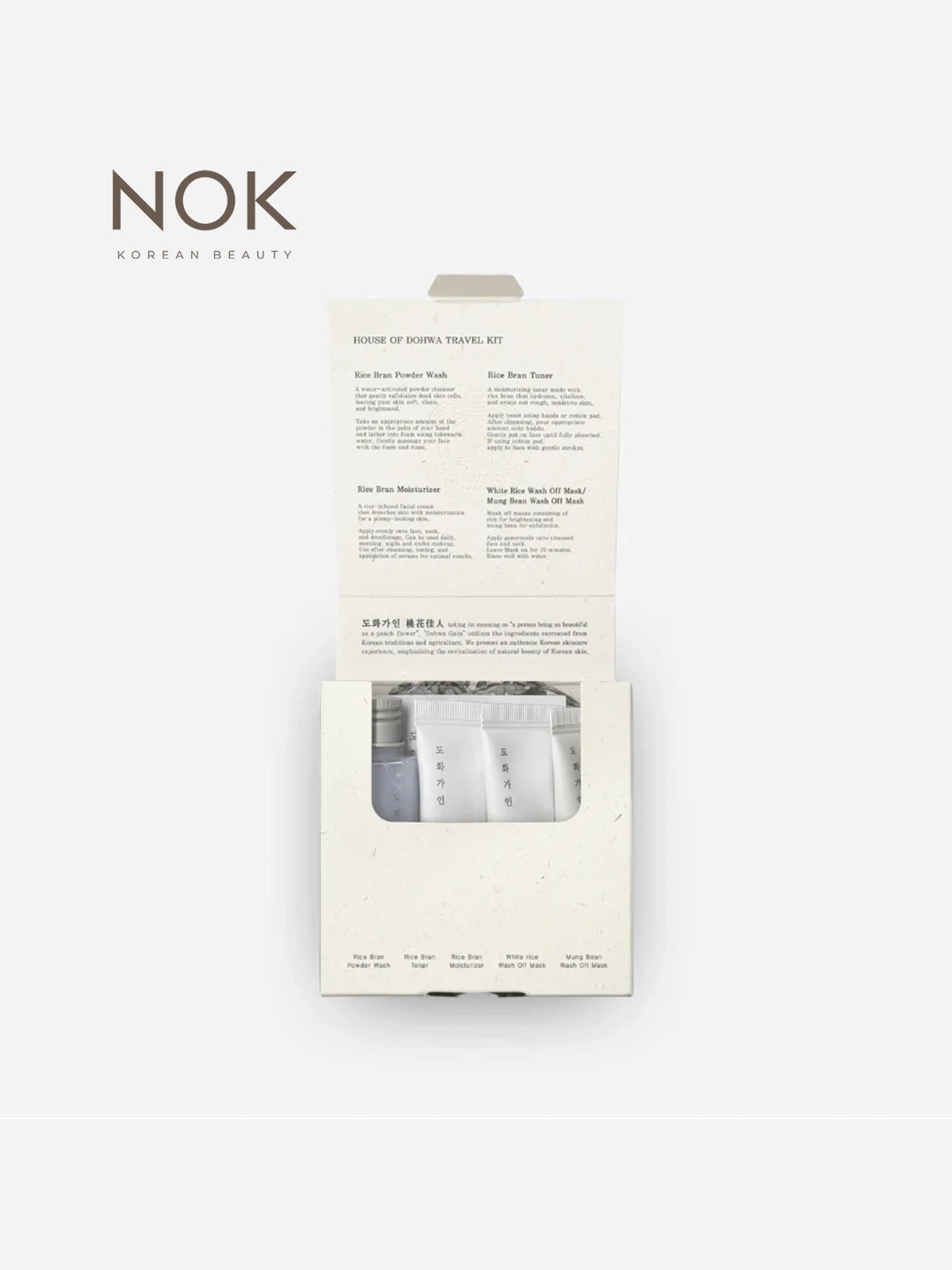 Travel-ready Korean skincare set – House of Dohwa mini kit by NOK Beauty