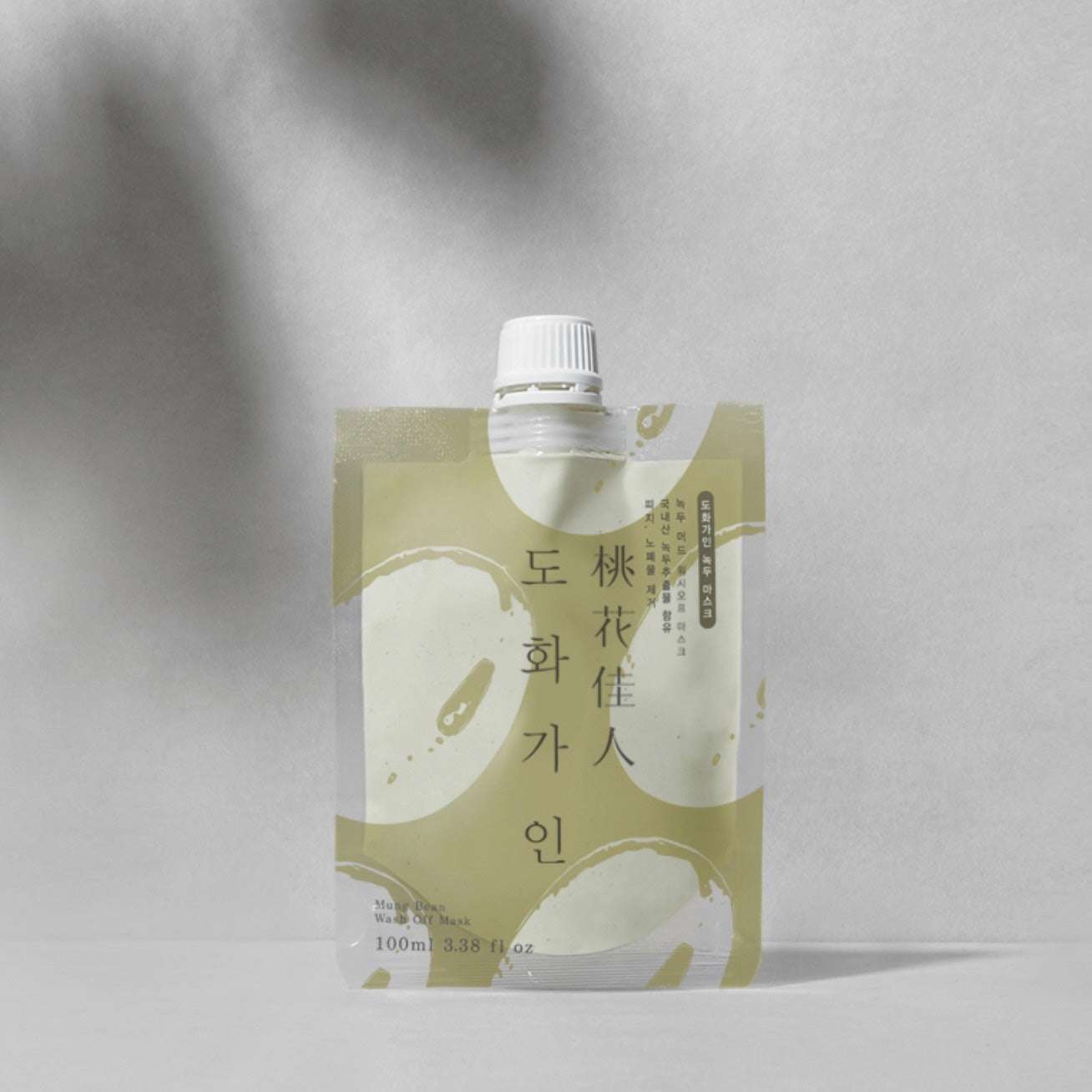100ml jar of Mungbean Wash-Off Face Mask by NOK Beauty, a purifying K-Beauty skincare treatment.