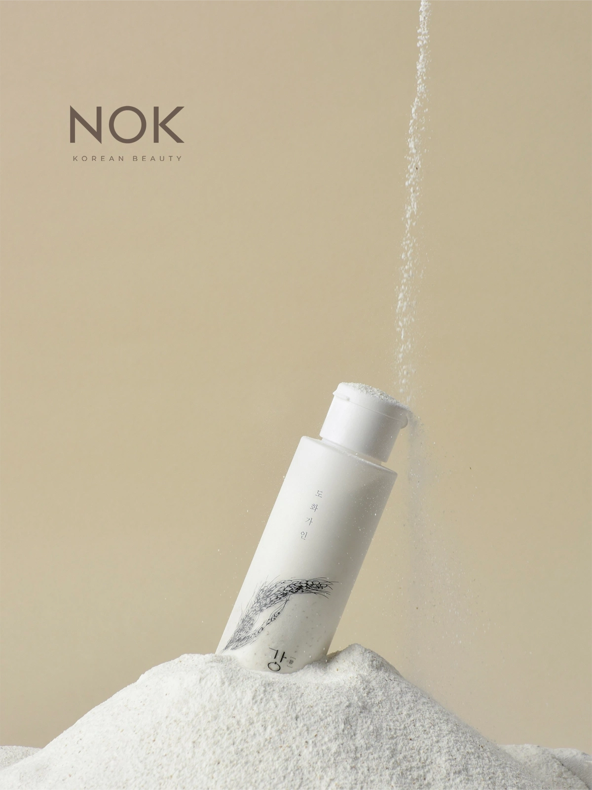 NOK Beauty K-Beauty powder wash – 60g rice bran facial exfoliant