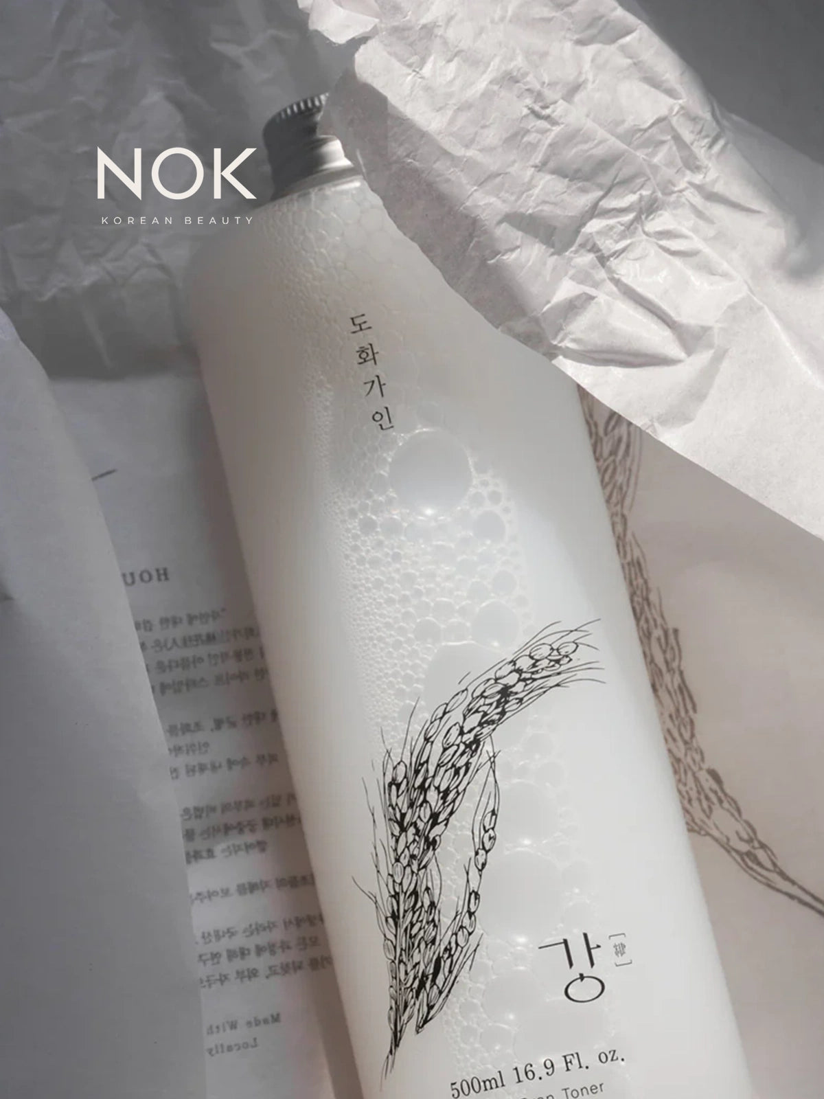 K-Beauty Rice Bran Toner by NOK Beauty – 500ml skincare booster