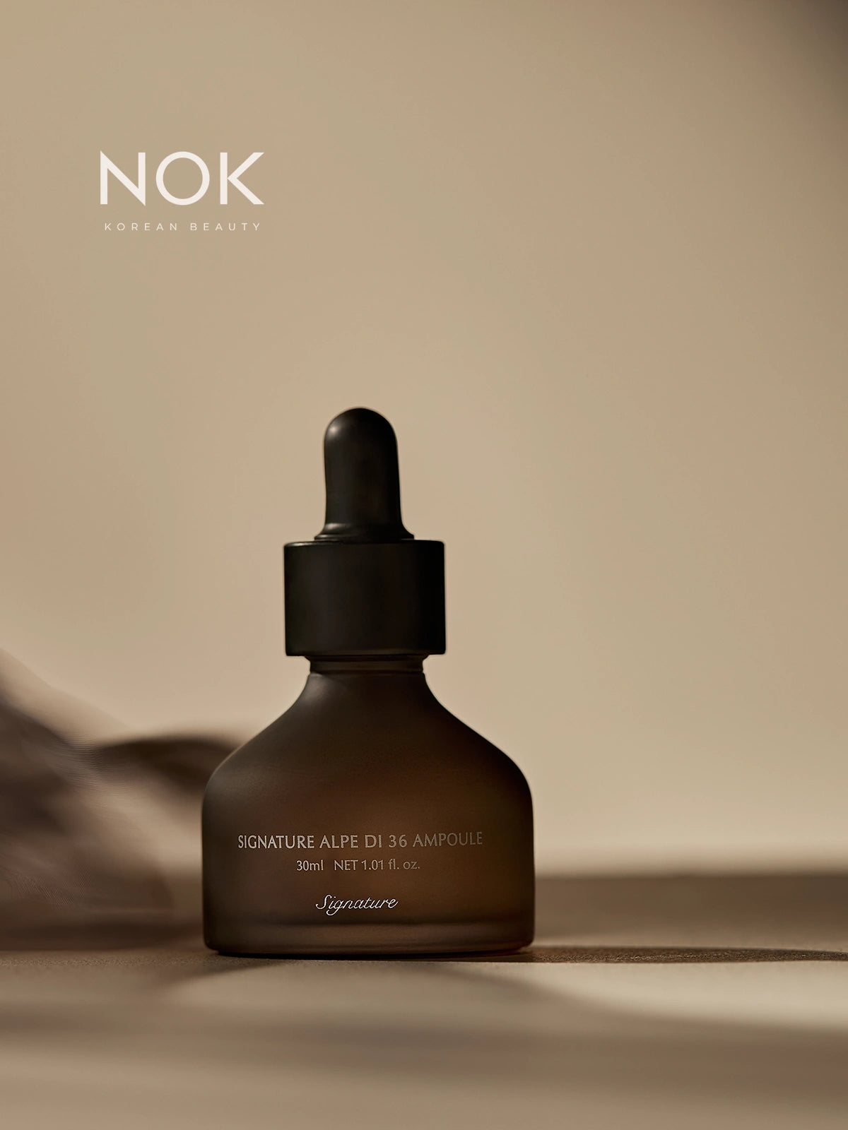 Elegant packaging of NOK Beauty’s Signature Alpe Di 36 Ampoule, a top-rated K-Beauty facial serum