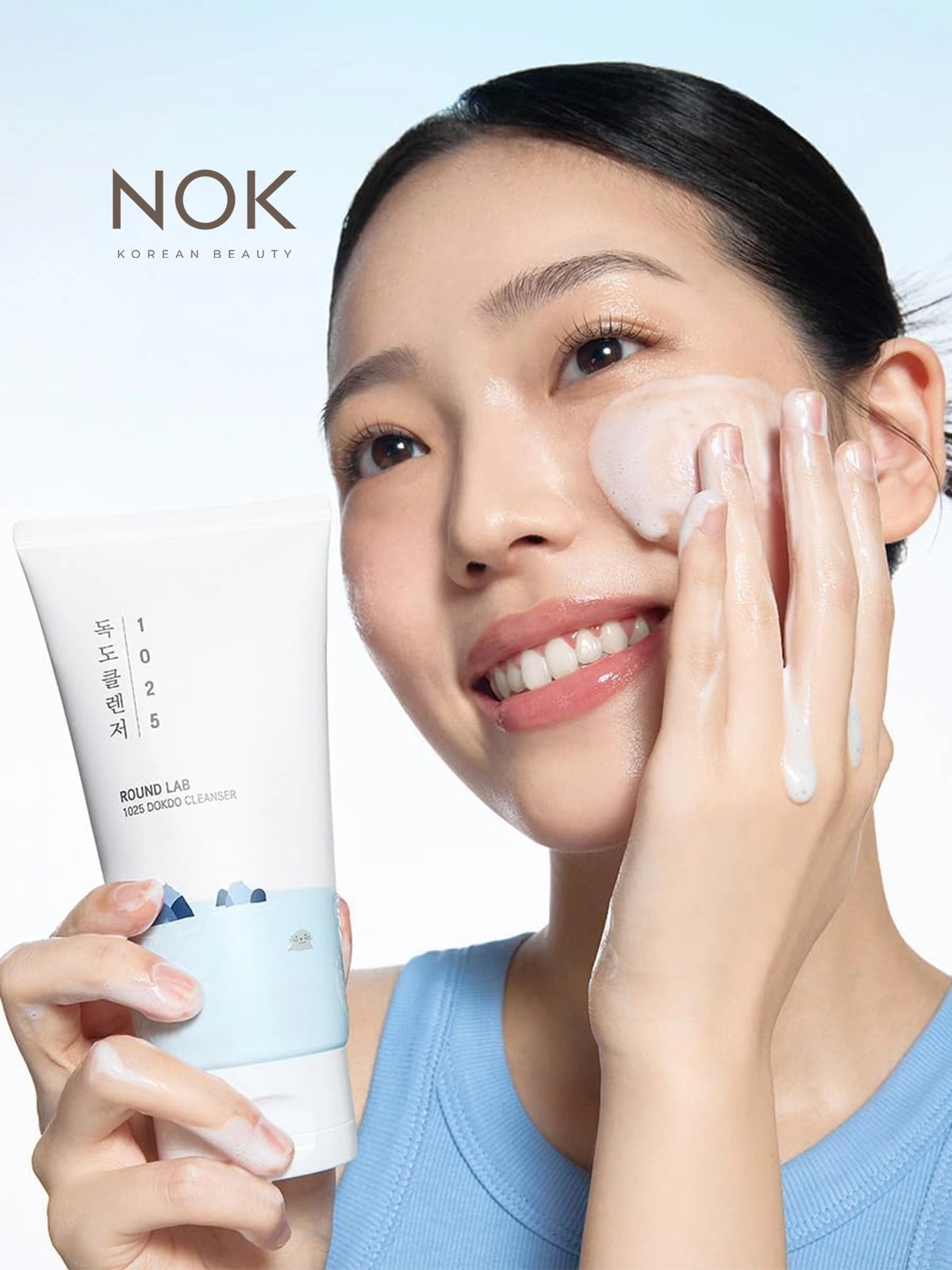 ROUND LAB 1025 Dokdo Cleanser 150ml | Gentle Hydrating Foam Facial Cleanser