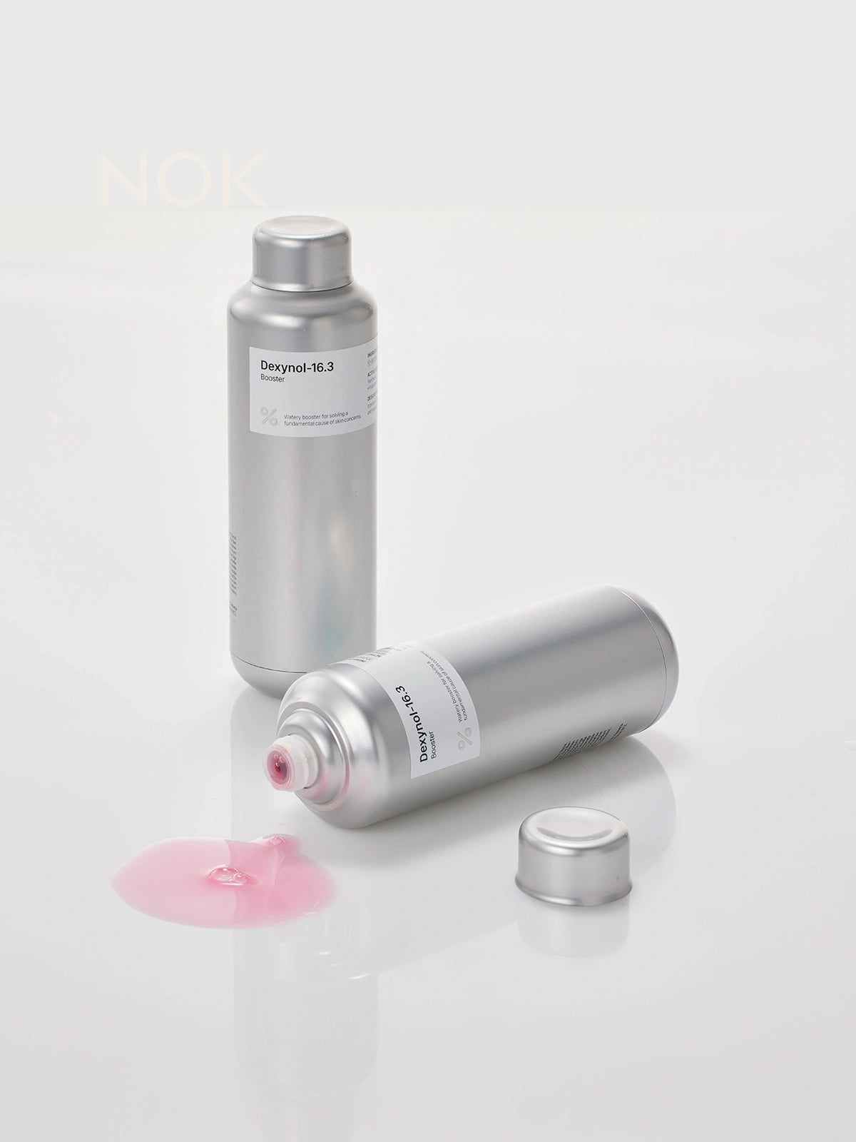 Dexynol-16.3 Booster 140ml – premium Korean beauty serum by NOK Beauty shown in detailed product shot with glossy finish and texture