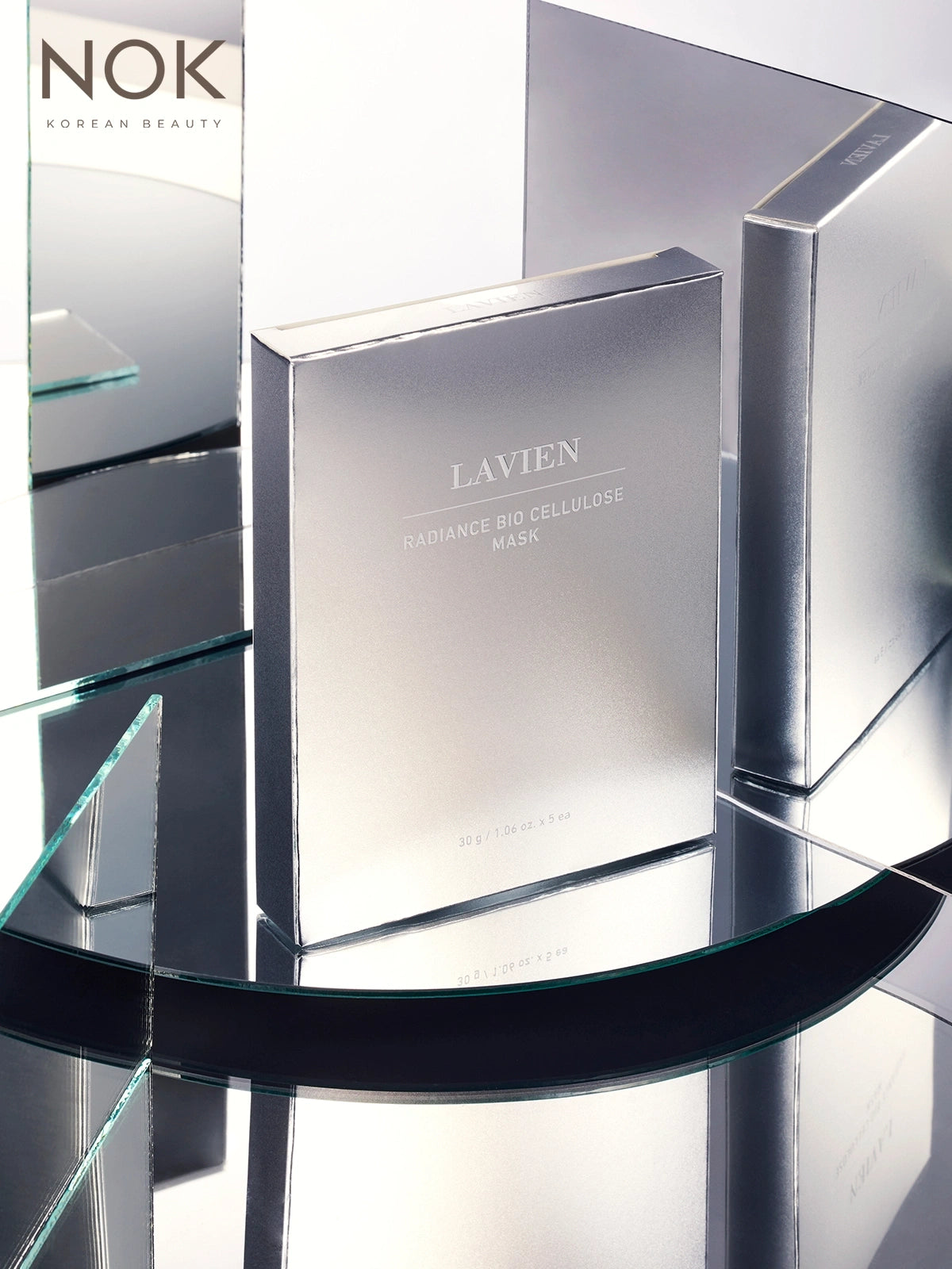 LAVIEN Bio Cellulose Sheet Mask – A K-beauty innovation powered by NOK Beauty ideals, infused with niacinamide, adenosine, and hyaluronic acid to brighten and hydrate deeply
