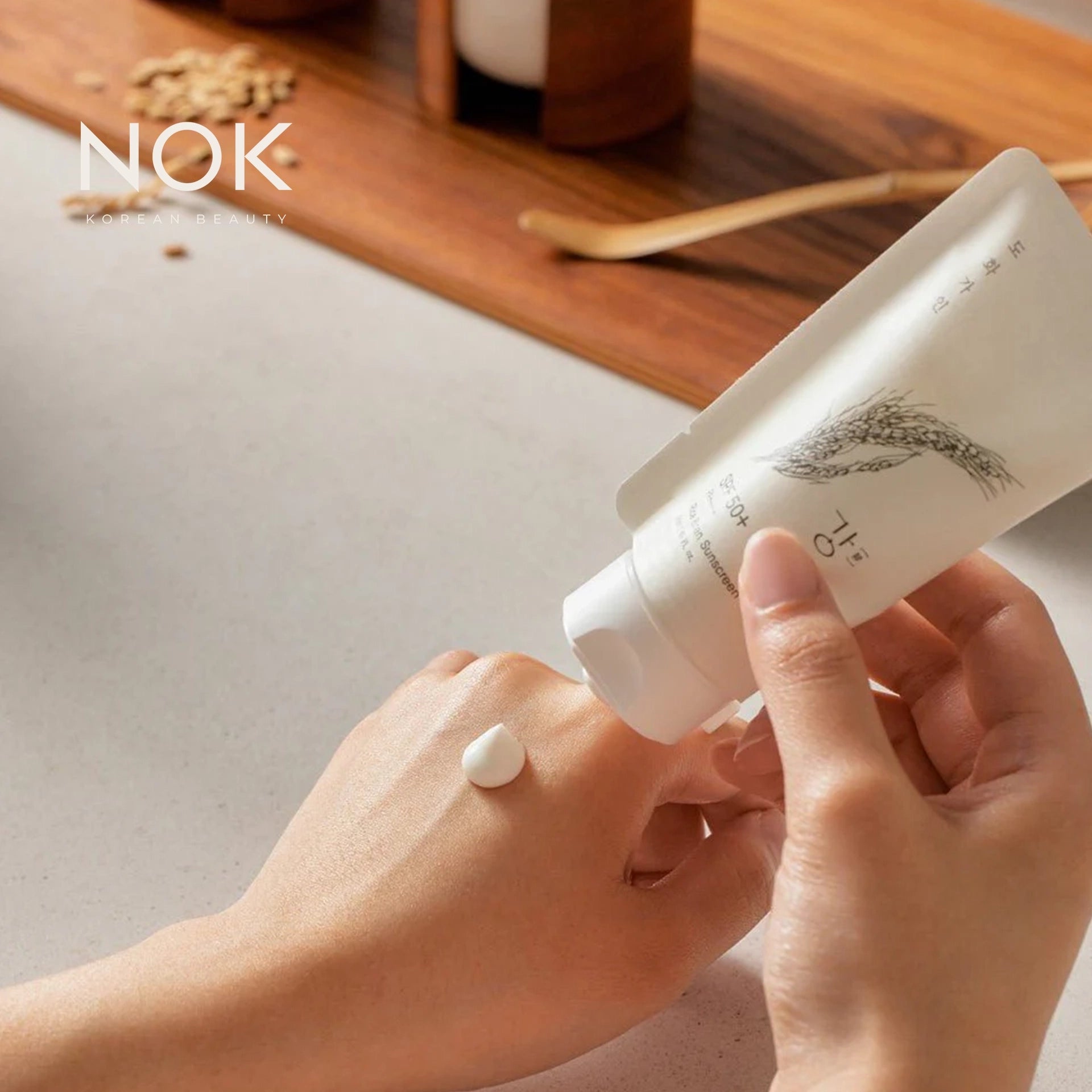 A K-beauty sun care essential, inspired by NOK Beauty, that protects like gentle UV protection for daily use.

