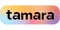 Gradient color bar with 'tamara' text in the center